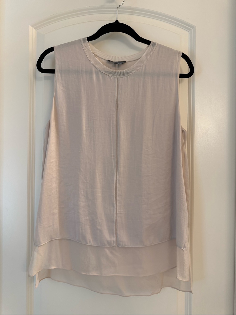 Vince Pale Pink Layered Silk Blouse